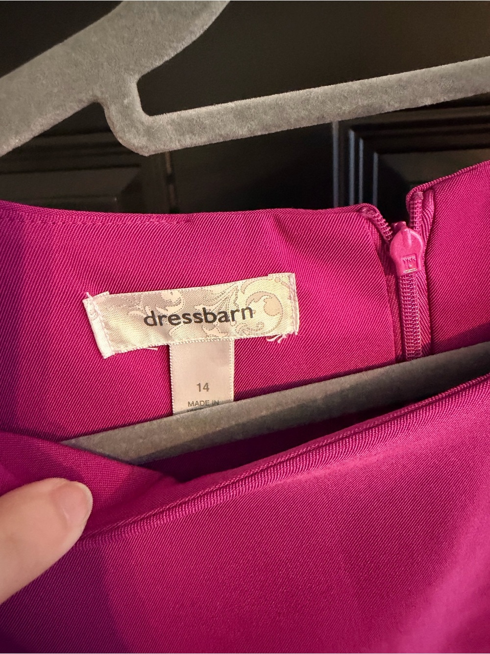 Dressbarn Classic Sleeveless Shift Dress - Fuchsia - Picture 3 of 4
